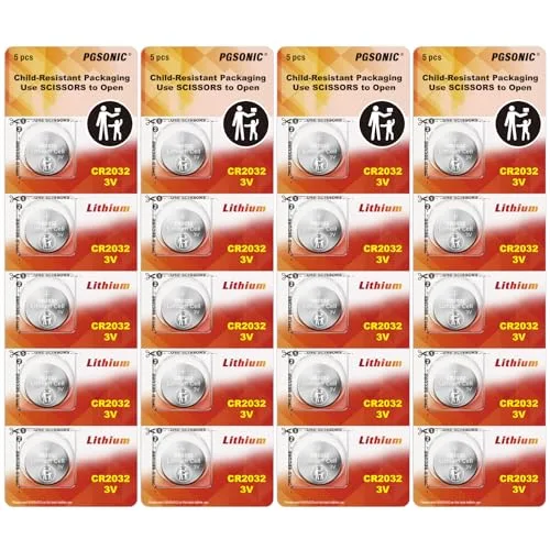 PGSONIC CR2032 Lithium Coin Battery
